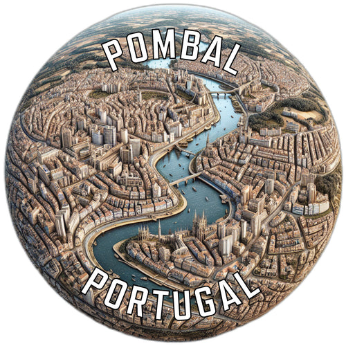 Pombal Portugal Souvenir Die Cut Flat Magnet 6-Inch