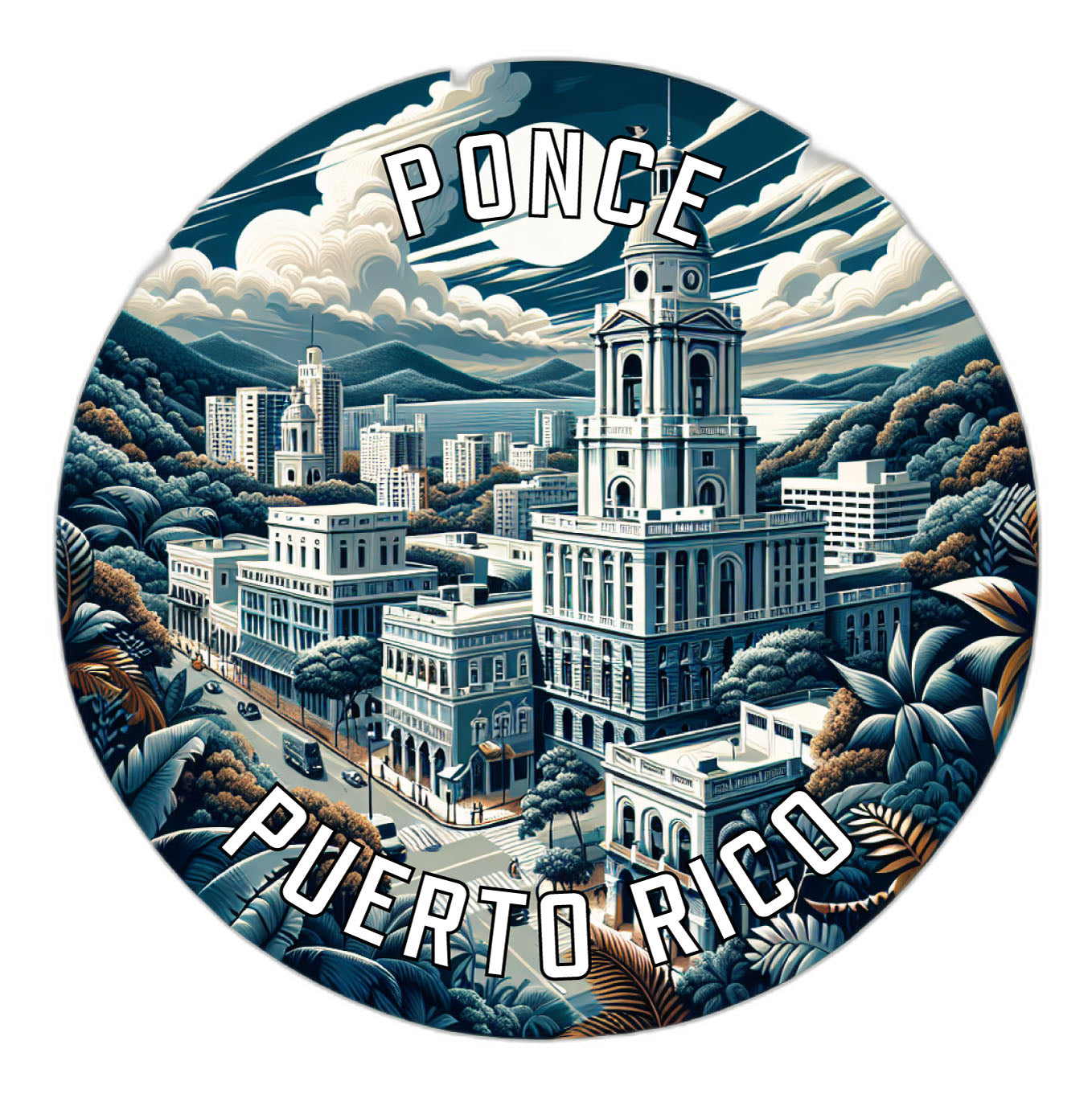 Ponce Puerto Rico Souvenir Vinyl Decal Sticker 2-Inch – R & R INC.