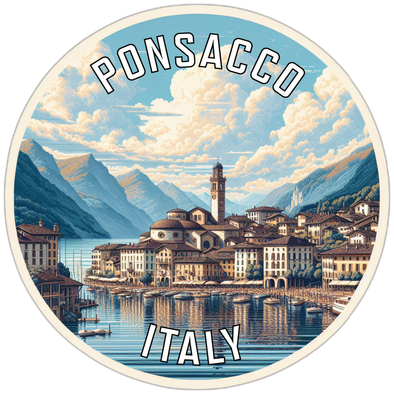 Ponsacco Italy Souvenir Die Cut Flat Magnet 2-Inch