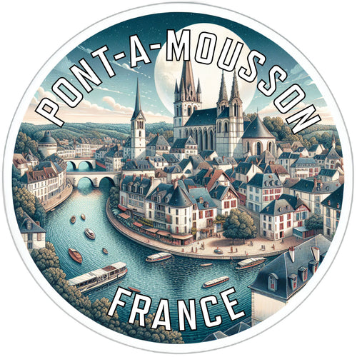 Pont a Mousson France Souvenir Die Cut Flat Magnet 6-Inch