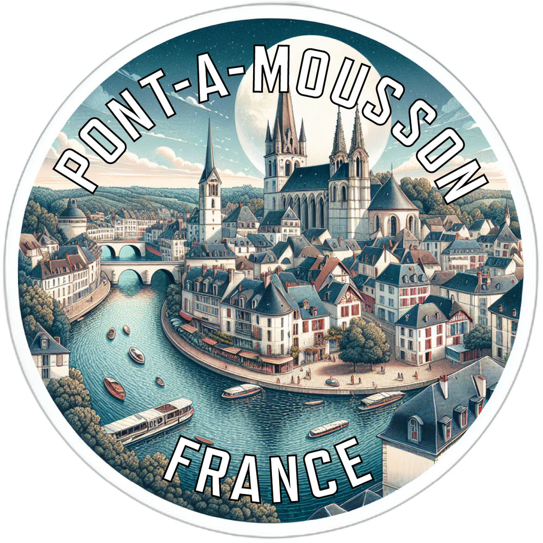 Pont a Mousson France Souvenir Die Cut Flat Magnet 6-Inch