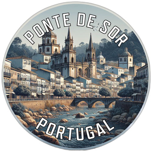 Ponte de Sor Portugal Souvenir Die Cut Flat Magnet 2-Inch