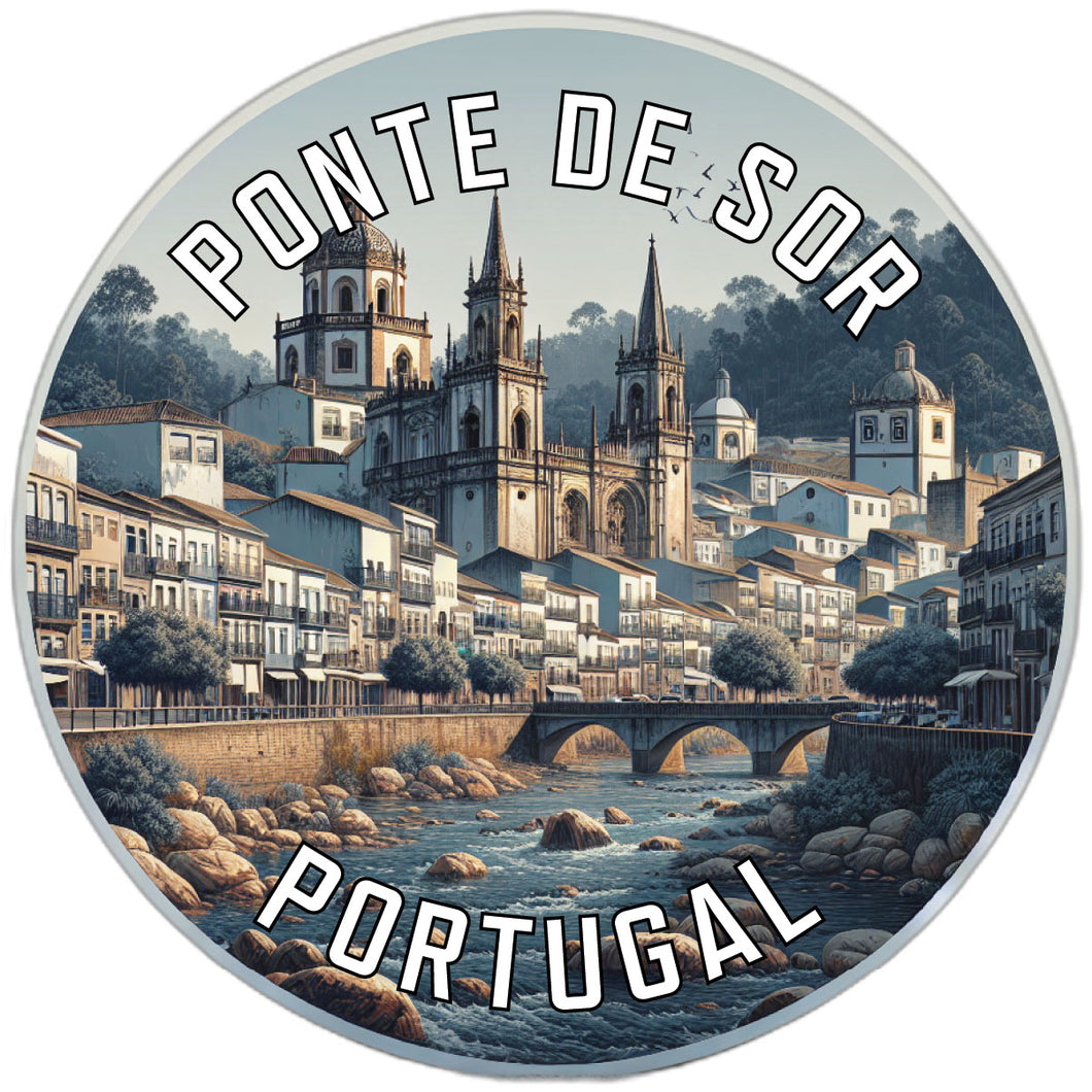 Ponte de Sor Portugal Souvenir Die Cut Flat Magnet 2-Inch