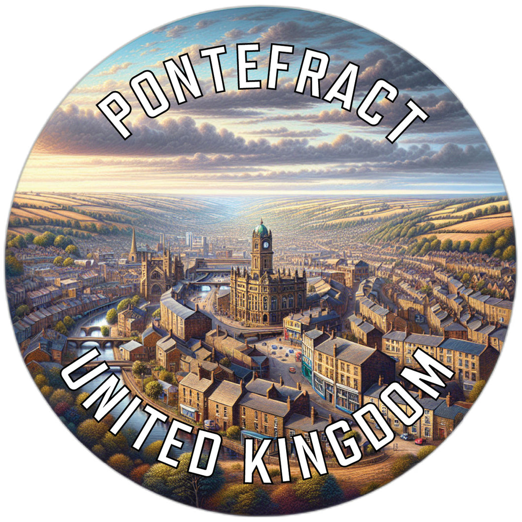 Pontefract United Kingdom Souvenir Die Cut Flat Magnet 6-Inch