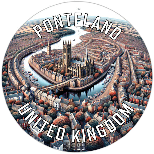 Ponteland United Kingdom Souvenir Die Cut Flat Magnet 2-Inch
