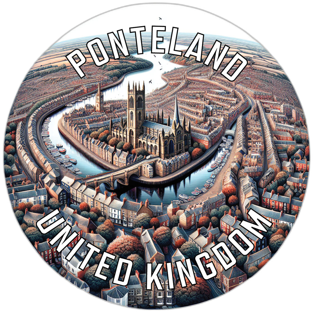 Ponteland United Kingdom Souvenir Die Cut Flat Magnet 2-Inch