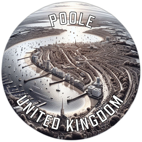 Poole United Kingdom Souvenir Die Cut Flat Magnet 2-Inch
