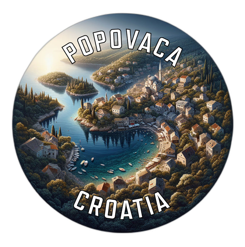 Popovaca Croatia Souvenir Die Cut Flat Magnet 2-Inch