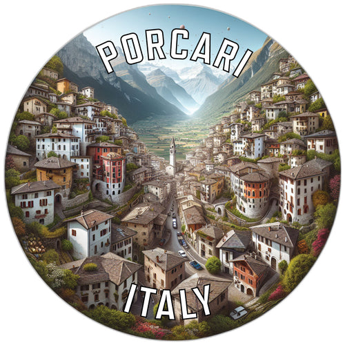 Porcari Italy Souvenir Die Cut Flat Magnet 6-Inch