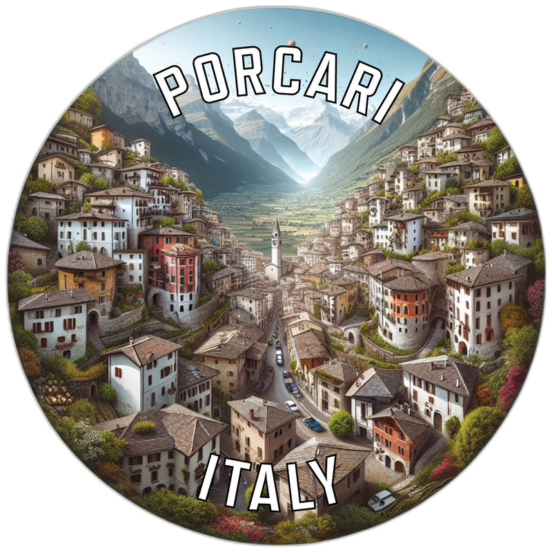 Porcari Italy Souvenir Die Cut Flat Magnet 6-Inch