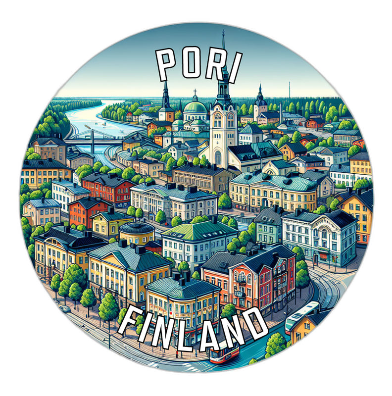 Pori Finland Souvenir Vinyl Decal Sticker 6-Inch