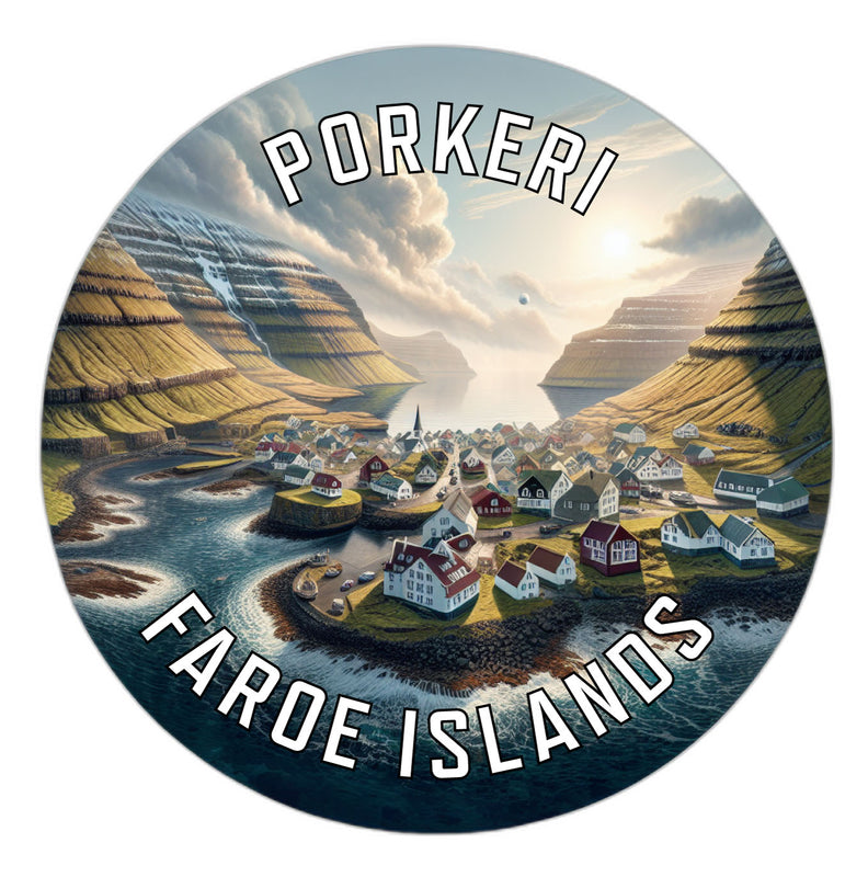 Porkeri Faroe Islands Souvenir Vinyl Decal Sticker 2-Inch
