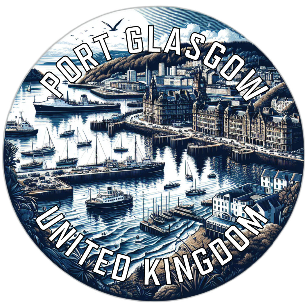 Port Glasgow United Kingdom Souvenir Die Cut Flat Magnet 6-Inch