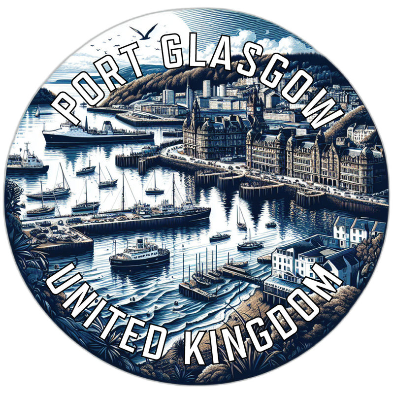 Port Glasgow United Kingdom Souvenir Die Cut Flat Magnet 6-Inch
