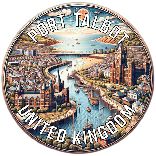 Port Talbot United Kingdom Souvenir Die Cut Flat Magnet 2-Inch