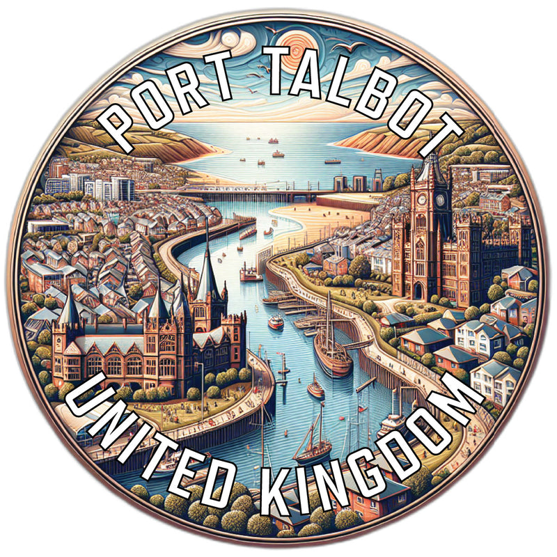 Port Talbot United Kingdom Souvenir Die Cut Flat Magnet 2-Inch