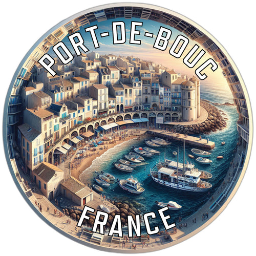 Port de Bouc France Souvenir Die Cut Flat Magnet 2-Inch
