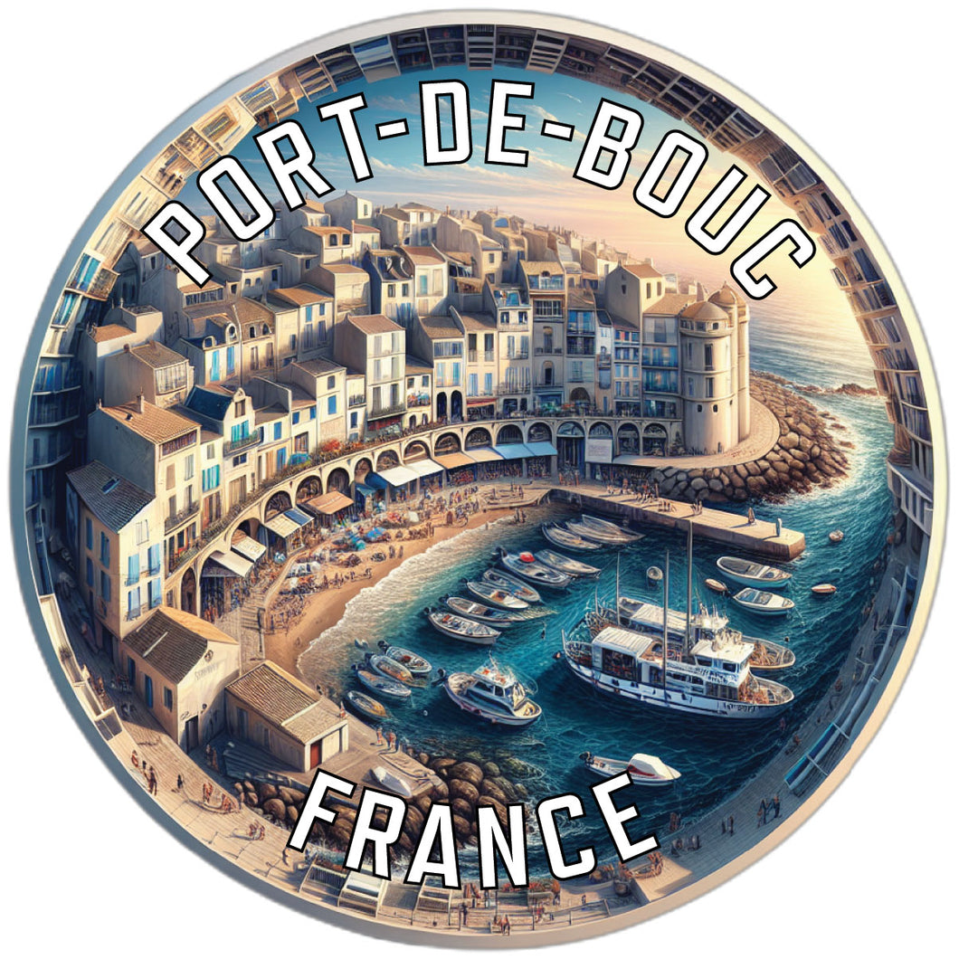 Port de Bouc France Souvenir Die Cut Flat Magnet 2-Inch