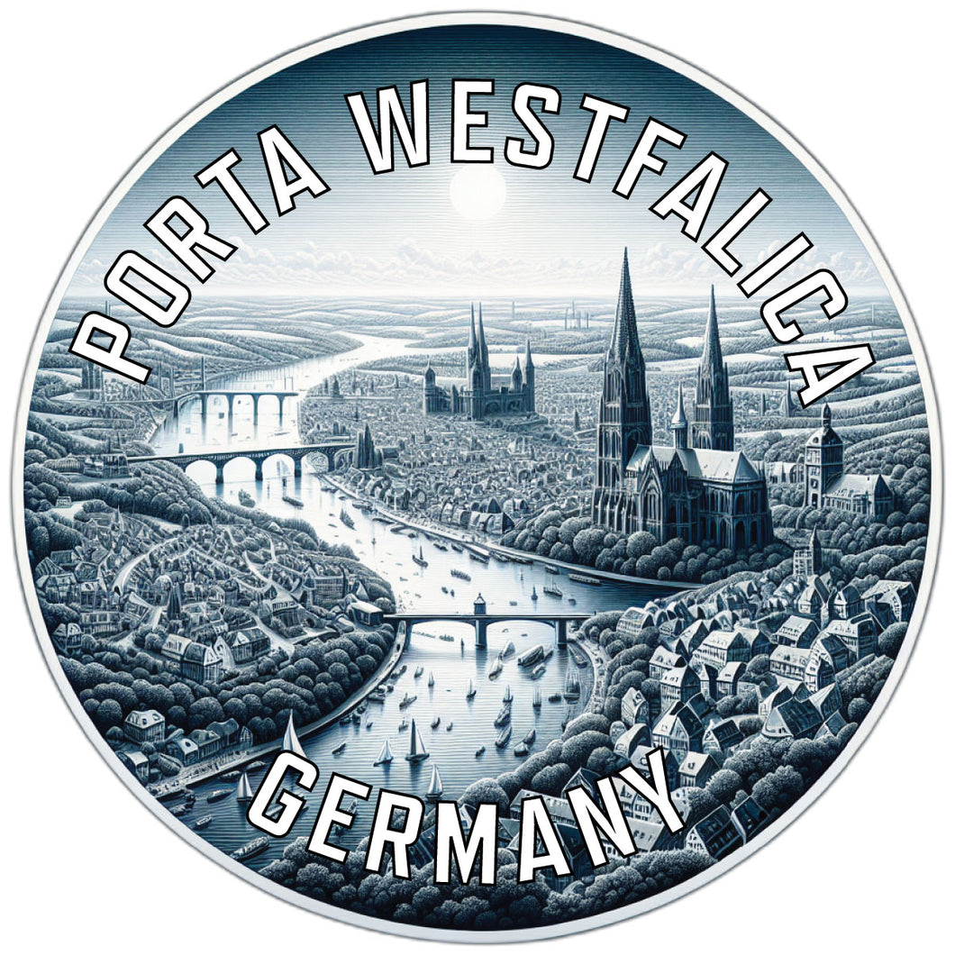 Porta Westfalica Germany Souvenir Die Cut Flat Magnet 6-Inch
