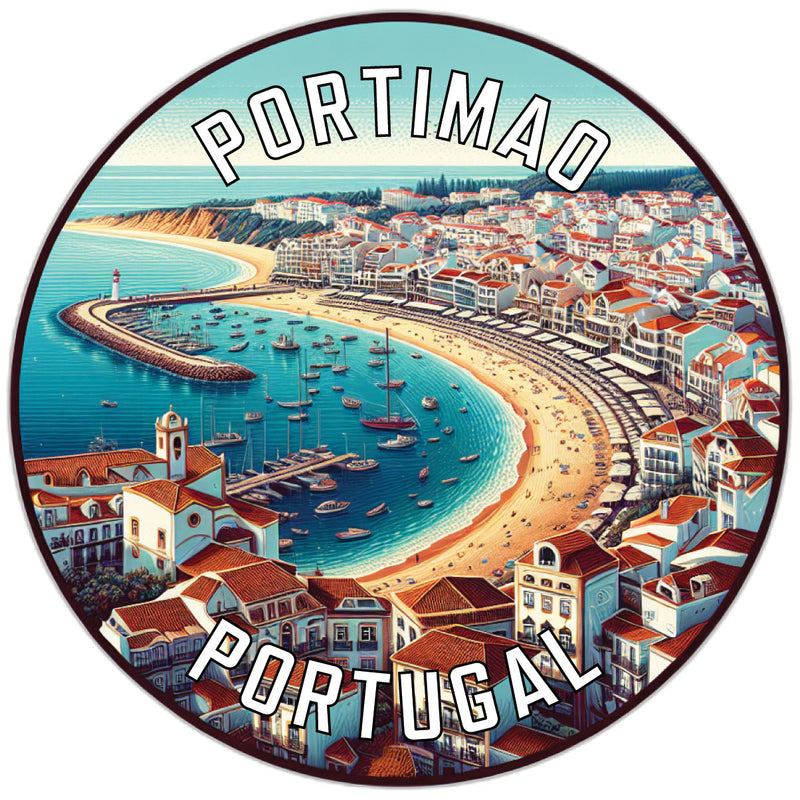Portimao Portugal Souvenir Die Cut Flat Magnet 6-Inch