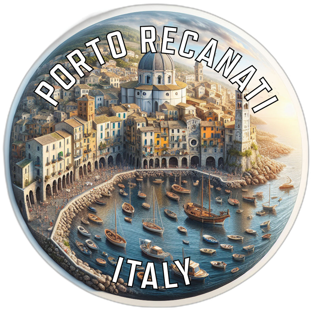 Porto Recanati Italy Souvenir Die Cut Flat Magnet 2-Inch
