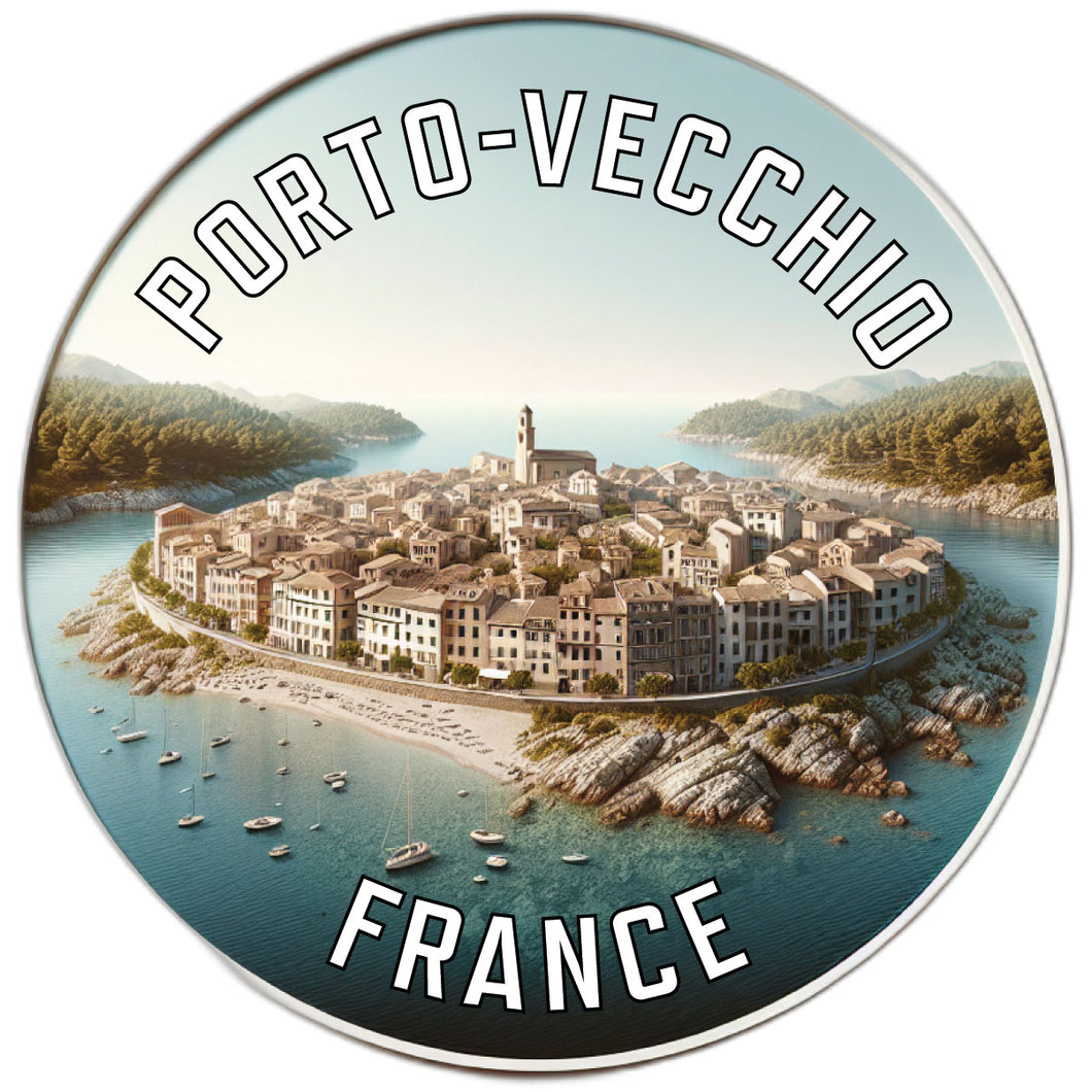 Porto Vecchio France Souvenir Die Cut Flat Magnet 2-Inch