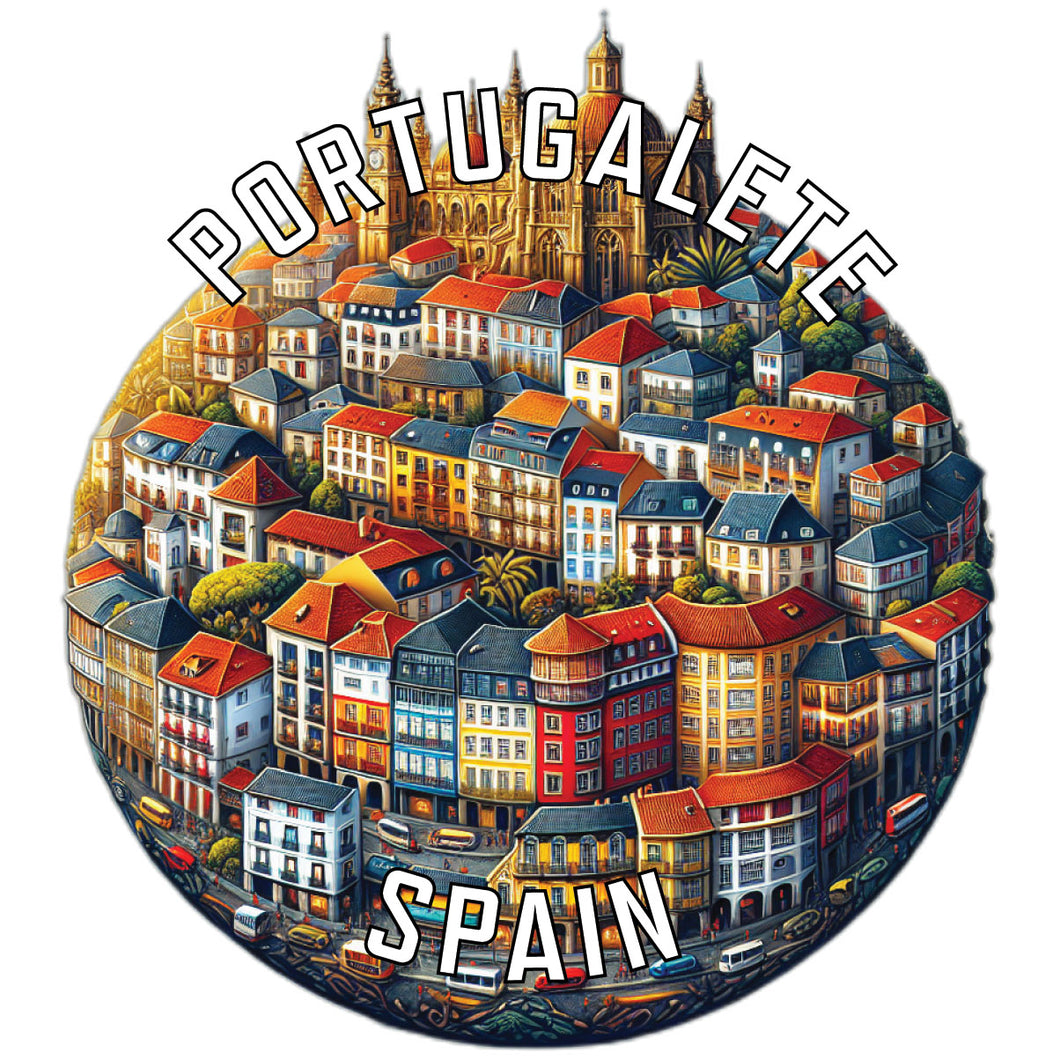 Portugalete Spain Souvenir Die Cut Flat Magnet 6-Inch