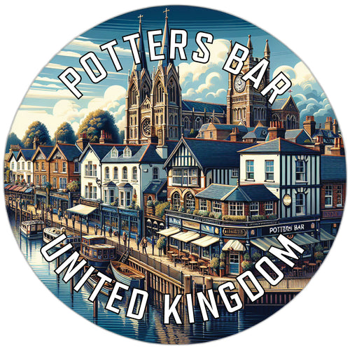 Potters Bar United Kingdom Souvenir Die Cut Flat Magnet 2-Inch