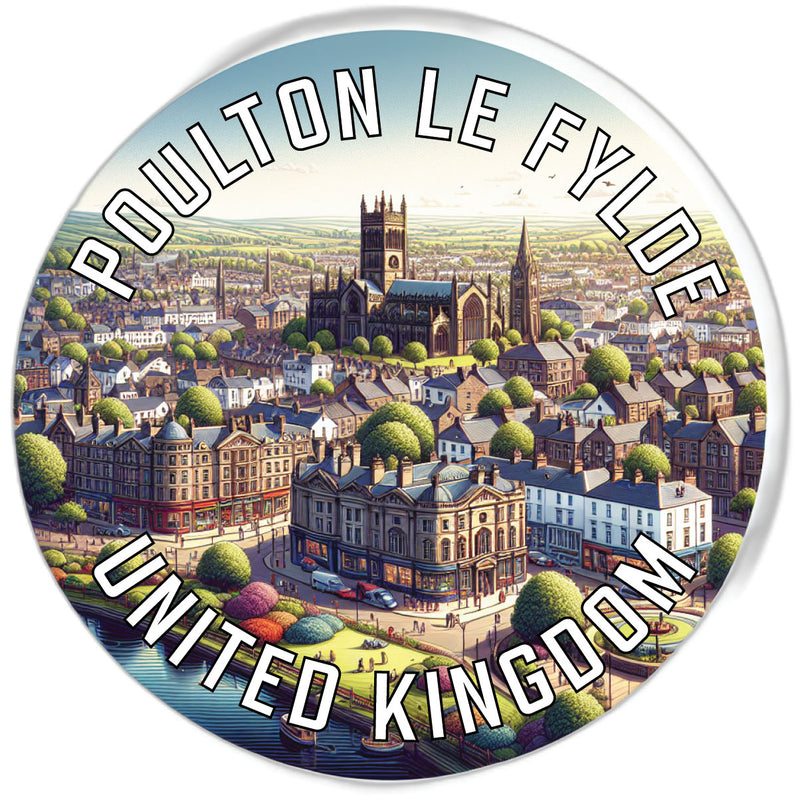Poulton le Fylde United Kingdom Souvenir Die Cut Flat Magnet 6-Inch
