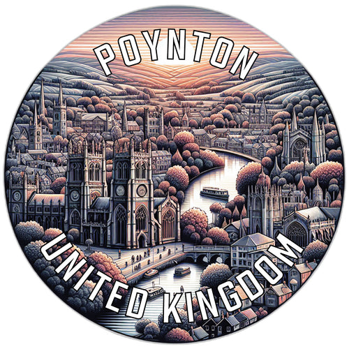 Poynton United Kingdom Souvenir Die Cut Flat Magnet 2-Inch