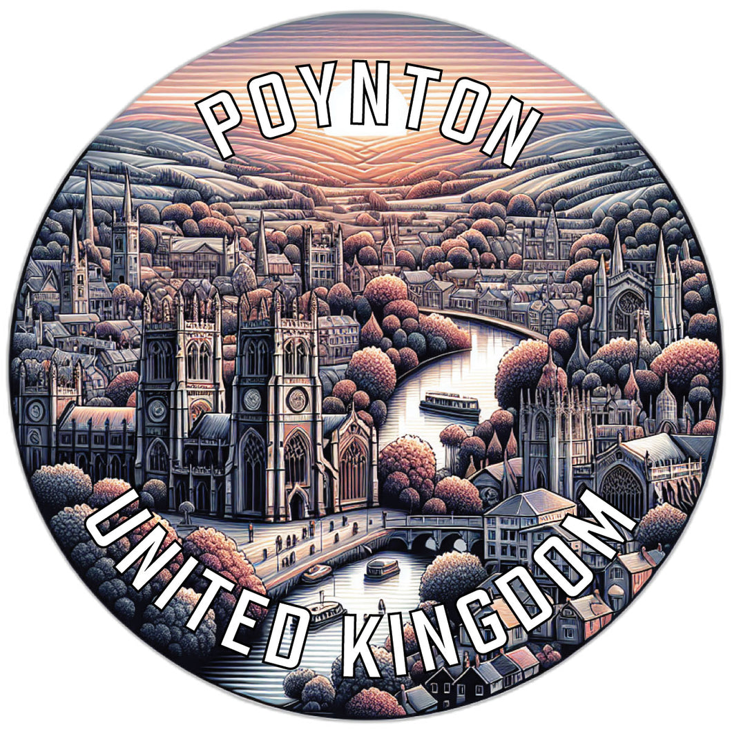 Poynton United Kingdom Souvenir Die Cut Flat Magnet 2-Inch