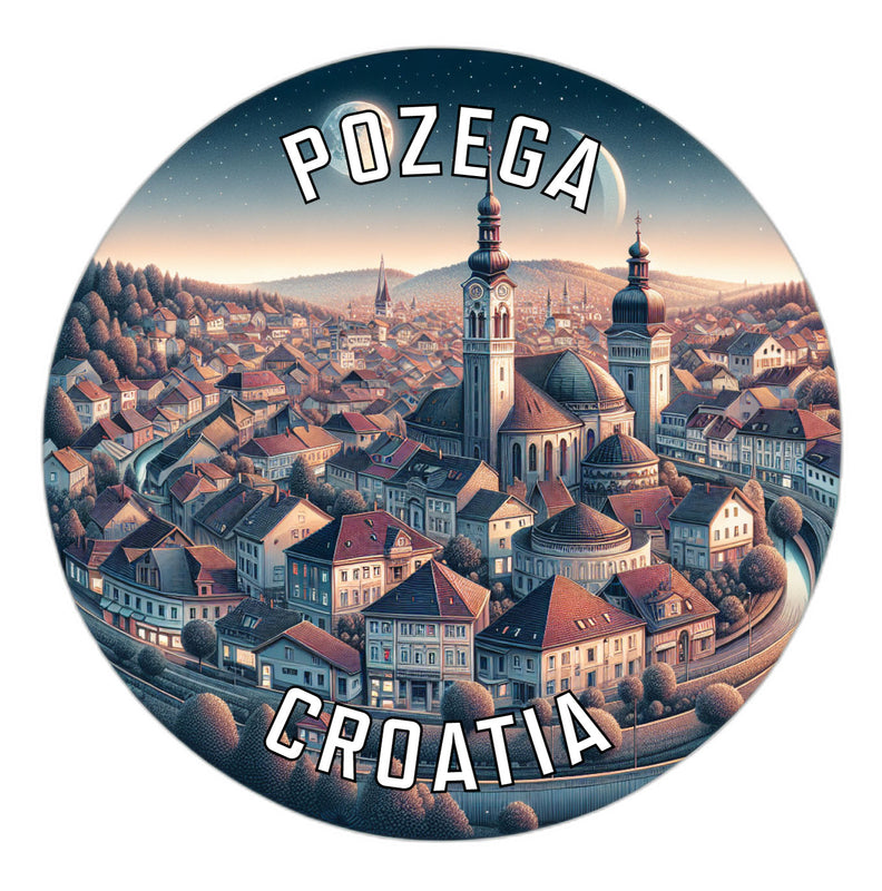 Pozega Croatia Souvenir Die Cut Flat Magnet 2-Inch
