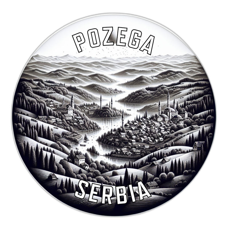 Pozega Serbia Souvenir Die Cut Flat Magnet 2-Inch