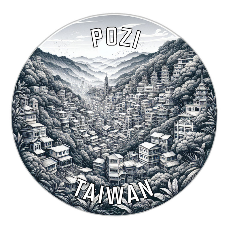 Pozi Taiwan Souvenir Vinyl Decal Sticker 2-Inch