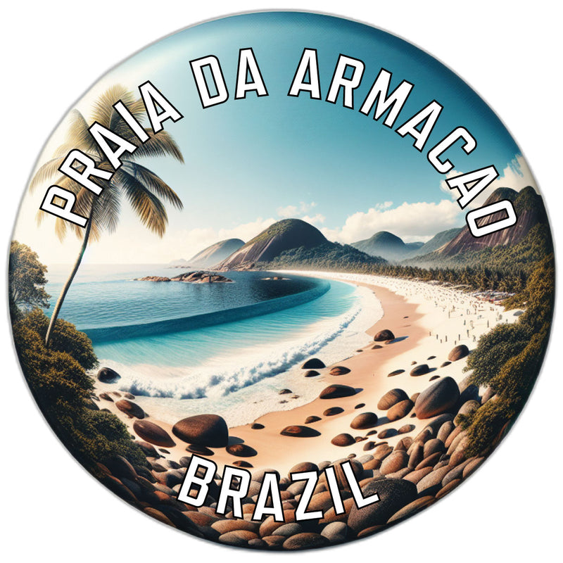 Praia da Armacao Souvenir Die Cut Flat Magnet 2-Inch