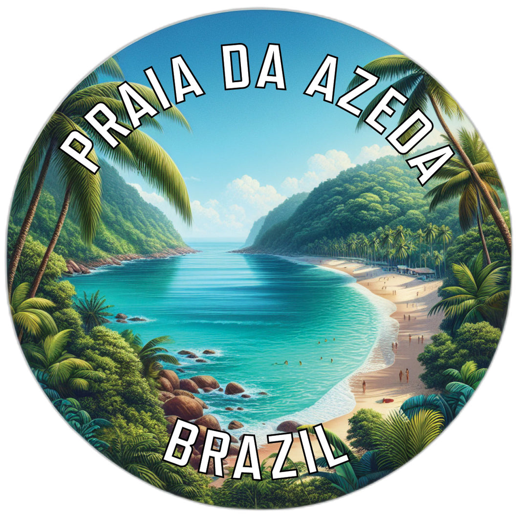 Praia da Azeda Souvenir Die Cut Flat Magnet 2-Inch