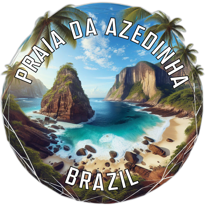 Praia da Azedinha Souvenir Die Cut Flat Magnet 6-Inch