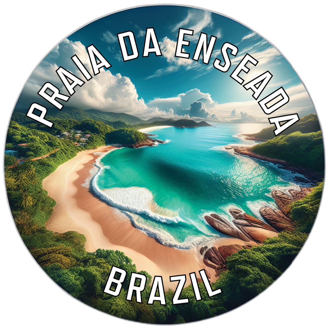 Praia da Enseada Souvenir Die Cut Flat Magnet 2-Inch