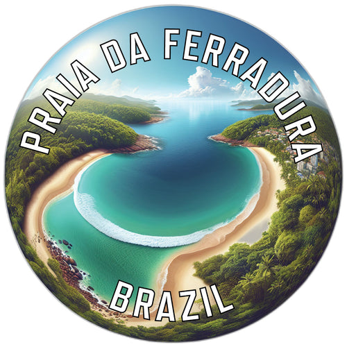 Praia da Ferradura Souvenir Die Cut Flat Magnet 2-Inch