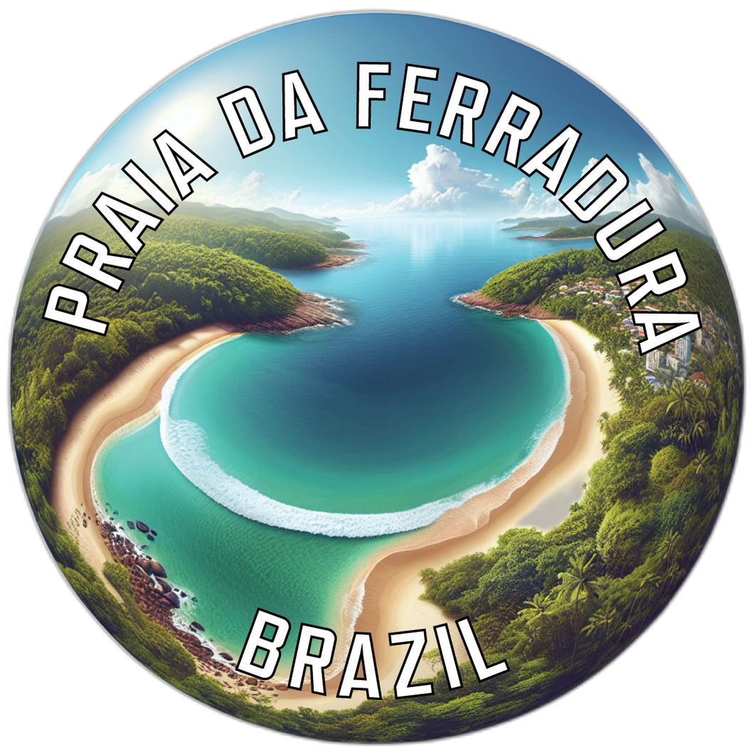 Praia da Ferradura Souvenir Die Cut Flat Magnet 2-Inch