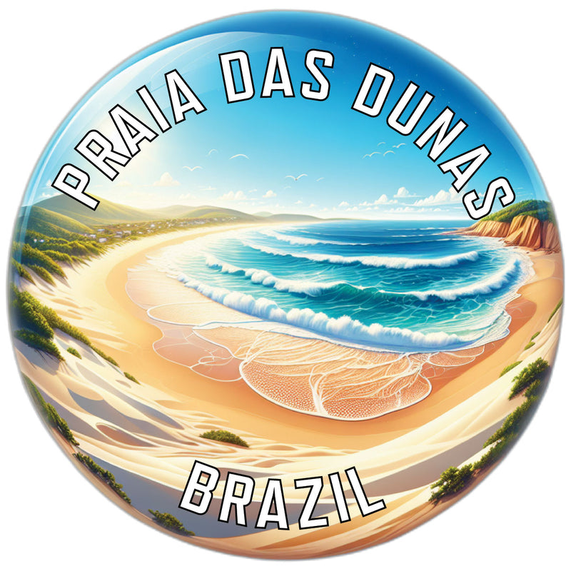 Praia das Dunas Souvenir Die Cut Flat Magnet 2-Inch