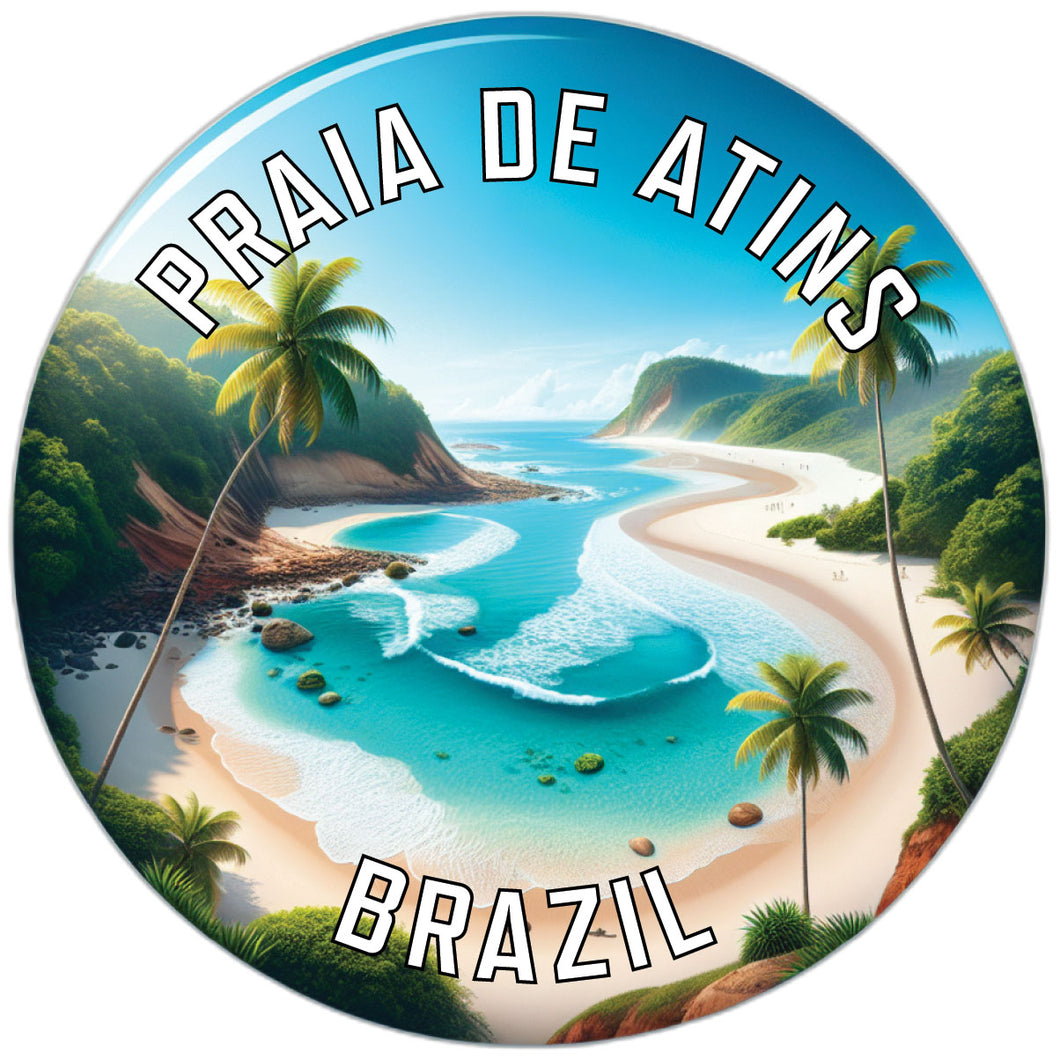 Praia de Atins Souvenir Die Cut Flat Magnet 4-Inch