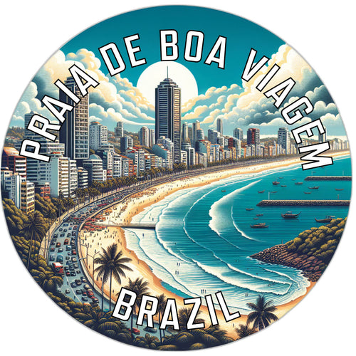 Praia de Boa Viagem Souvenir Vinyl Decal Sticker 2-Inch