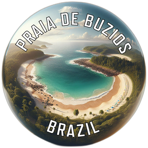 Praia de Buzios Souvenir Die Cut Flat Magnet 6-Inch