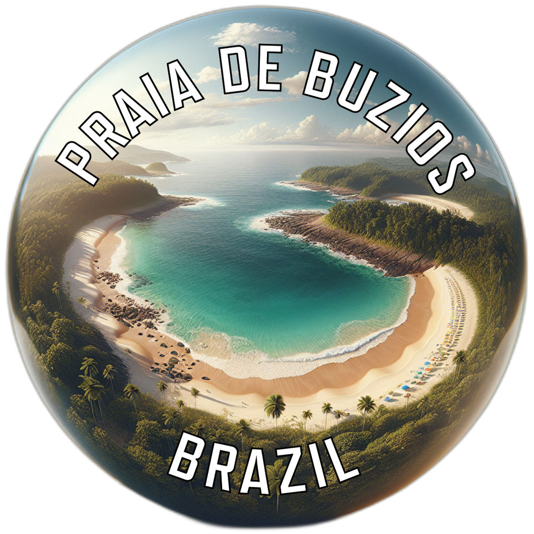 Praia de Buzios Souvenir Die Cut Flat Magnet 6-Inch
