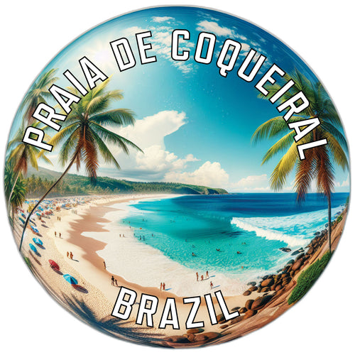 Praia de Coqueiral Souvenir Vinyl Decal Sticker 6-Inch