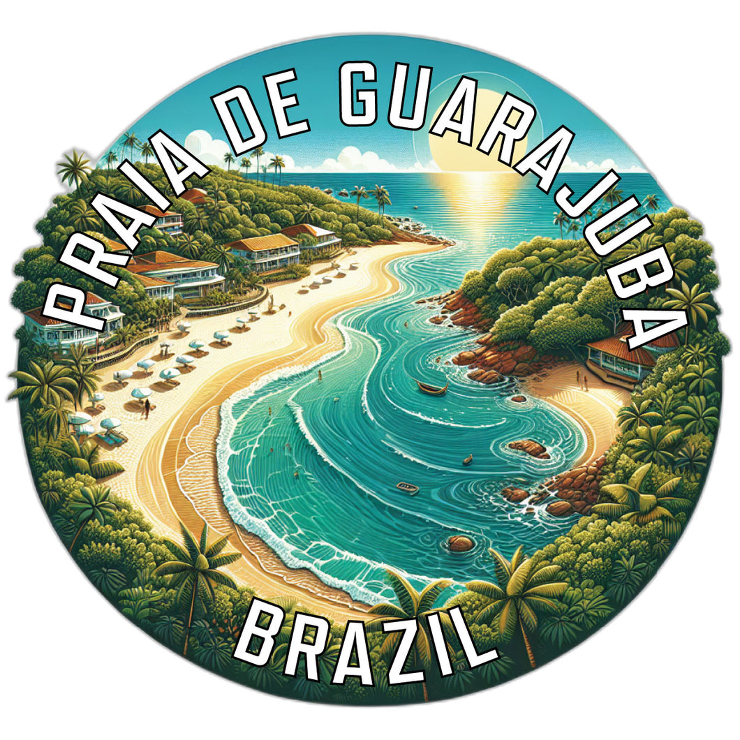 Praia de Guarajuba Souvenir Die Cut Flat Magnet 3-Inch
