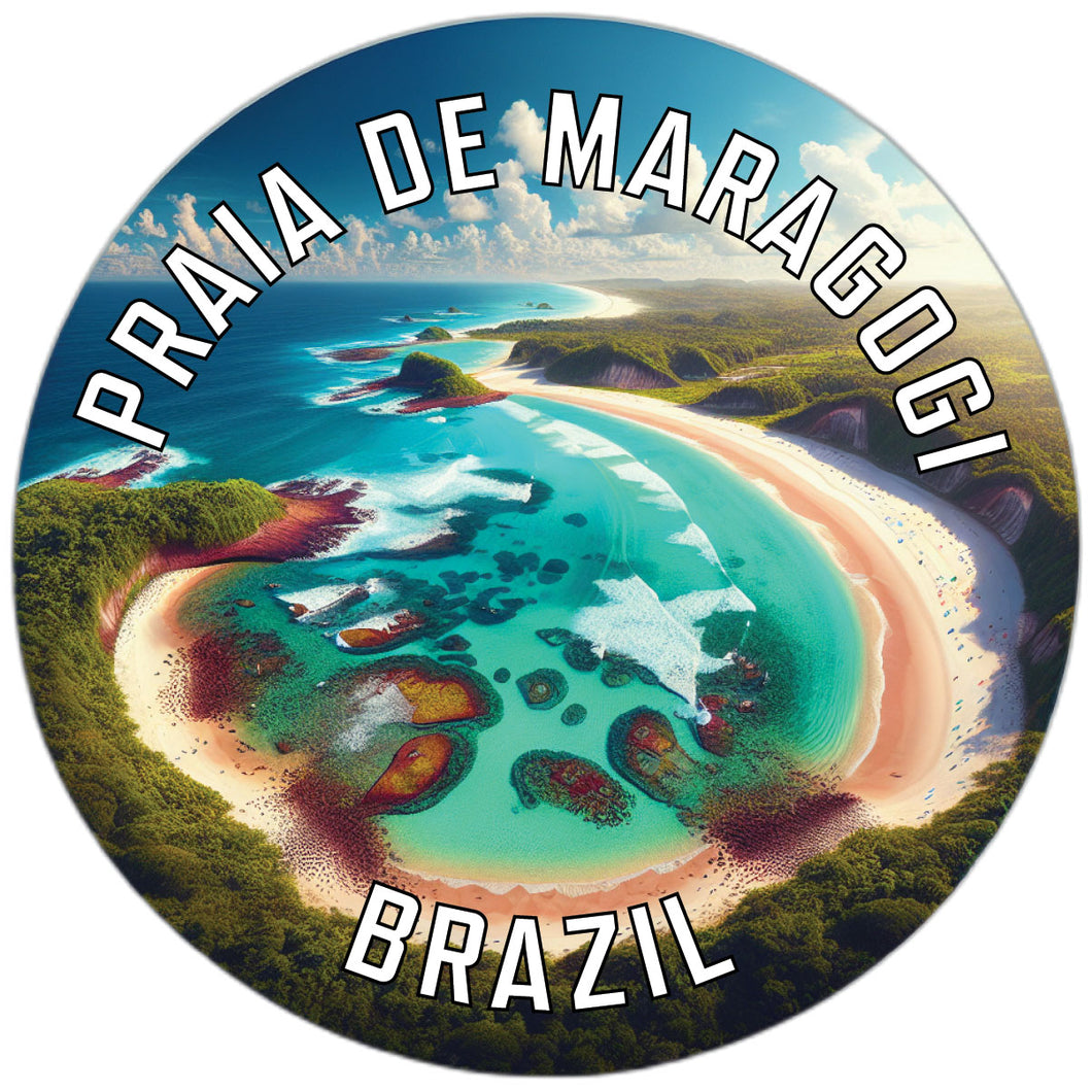 Praia de Maragogi Souvenir Die Cut Flat Magnet 2-Inch
