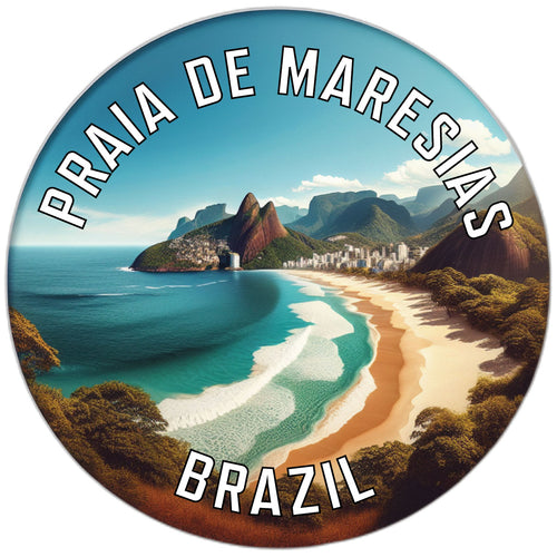Praia de Maresias Souvenir Die Cut Flat Magnet 6-Inch
