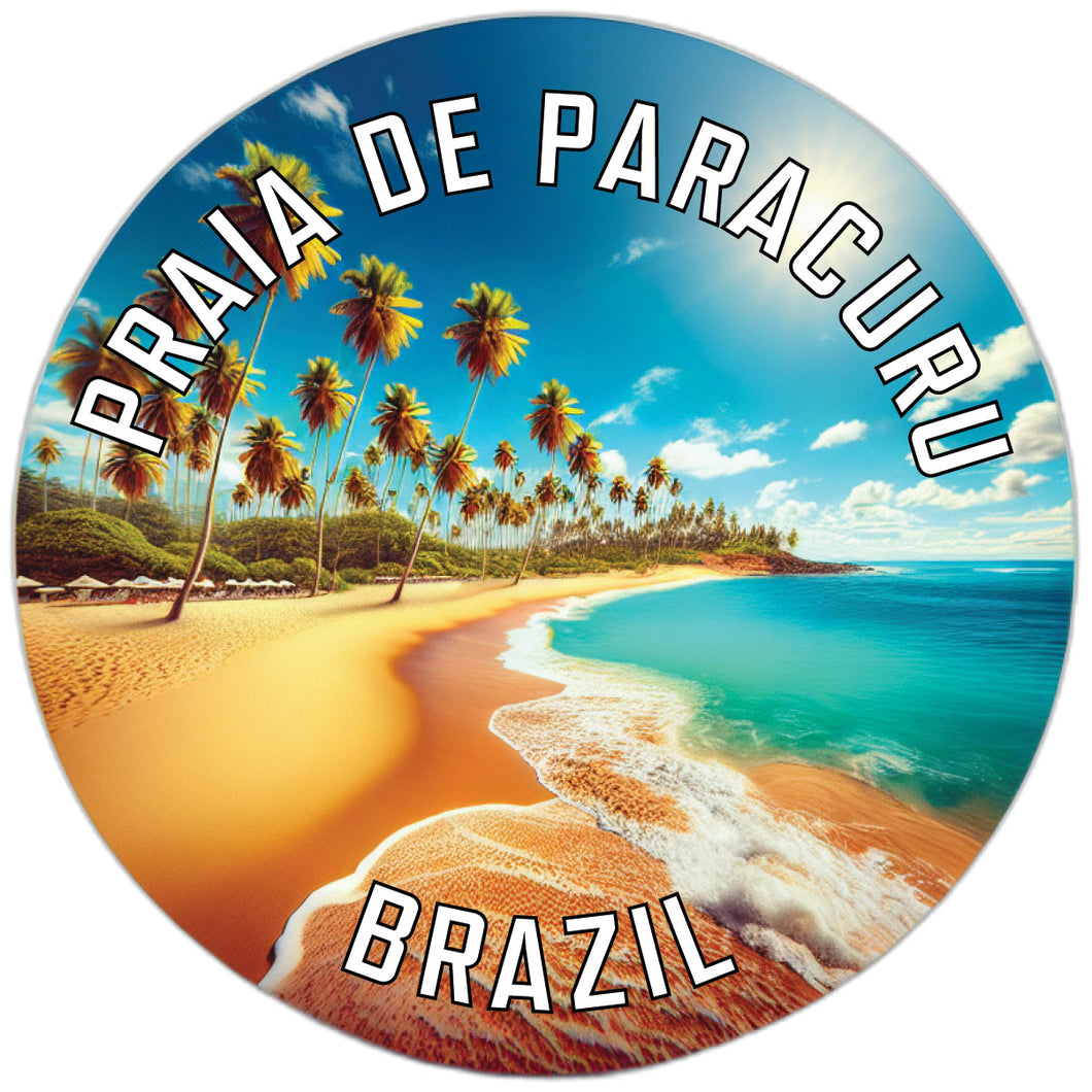 Praia de Paracuru Souvenir Die Cut Flat Magnet 3-Inch
